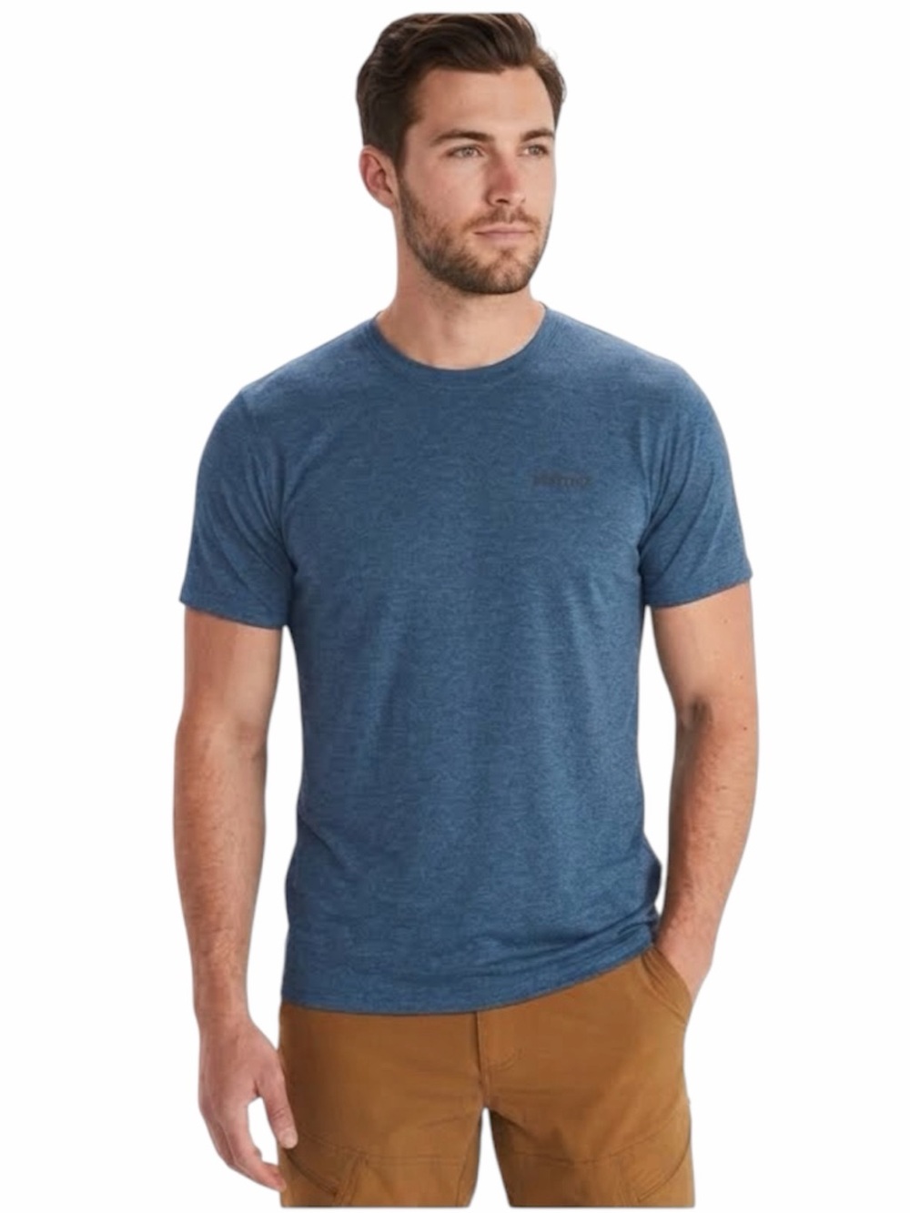 Marmot Conveyor Short-Sleeve Blue Workout Shirt Performance Top XL
